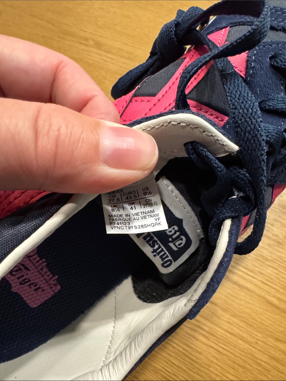 Onitsuka Tiger by Asics Navy and Pink Women's Sneakers - Picture 8 of 13